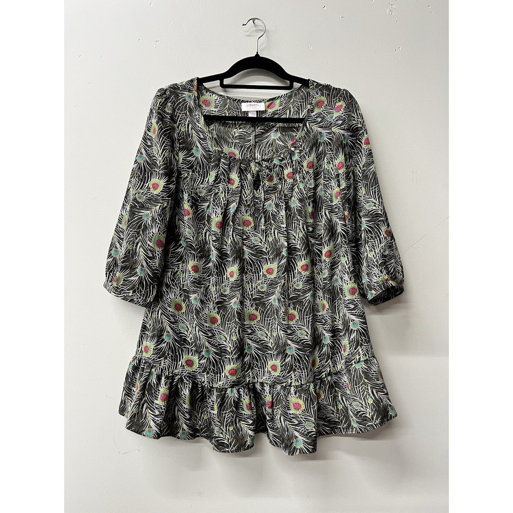 Liberty Of London For Target Women's Peacock Feather Top Tunic Dress Large